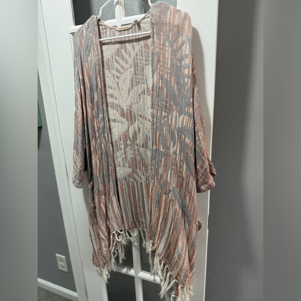 Soft Surroundings Bohemian Fringe Kimono - Picture 3 of 10